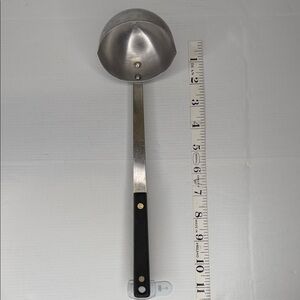 Vintage Stainless Steel Ladle with Black Handle USA